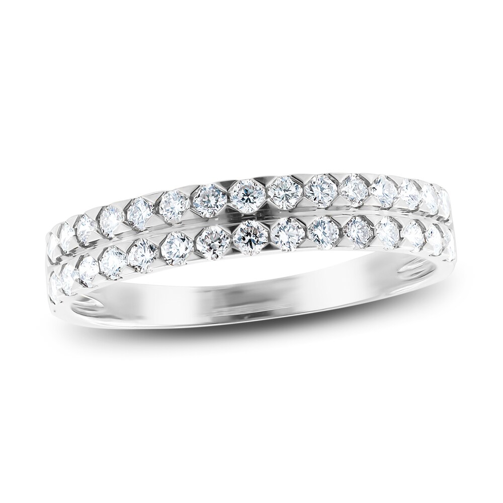 Diamond Anniversary Ring 1/2 ct tw Round 14K White Gold MkPImzyP