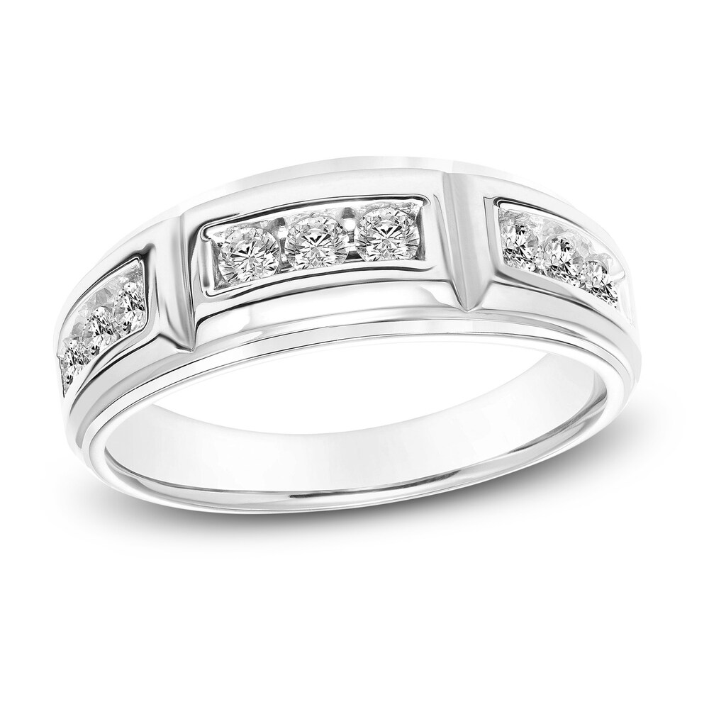Diamond Wedding Band 3/4 ct tw Round 14K White Gold Mkmh05VC Diamond Wedding Band 3/4 ct tw Round 14K White Gold Mkmh05VC