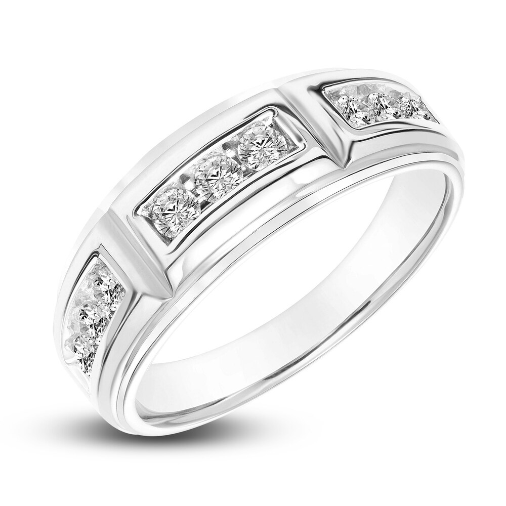 Diamond Wedding Band 3/4 ct tw Round 14K White Gold Mkmh05VC Diamond Wedding Band 3/4 ct tw Round 14K White Gold Mkmh05VC