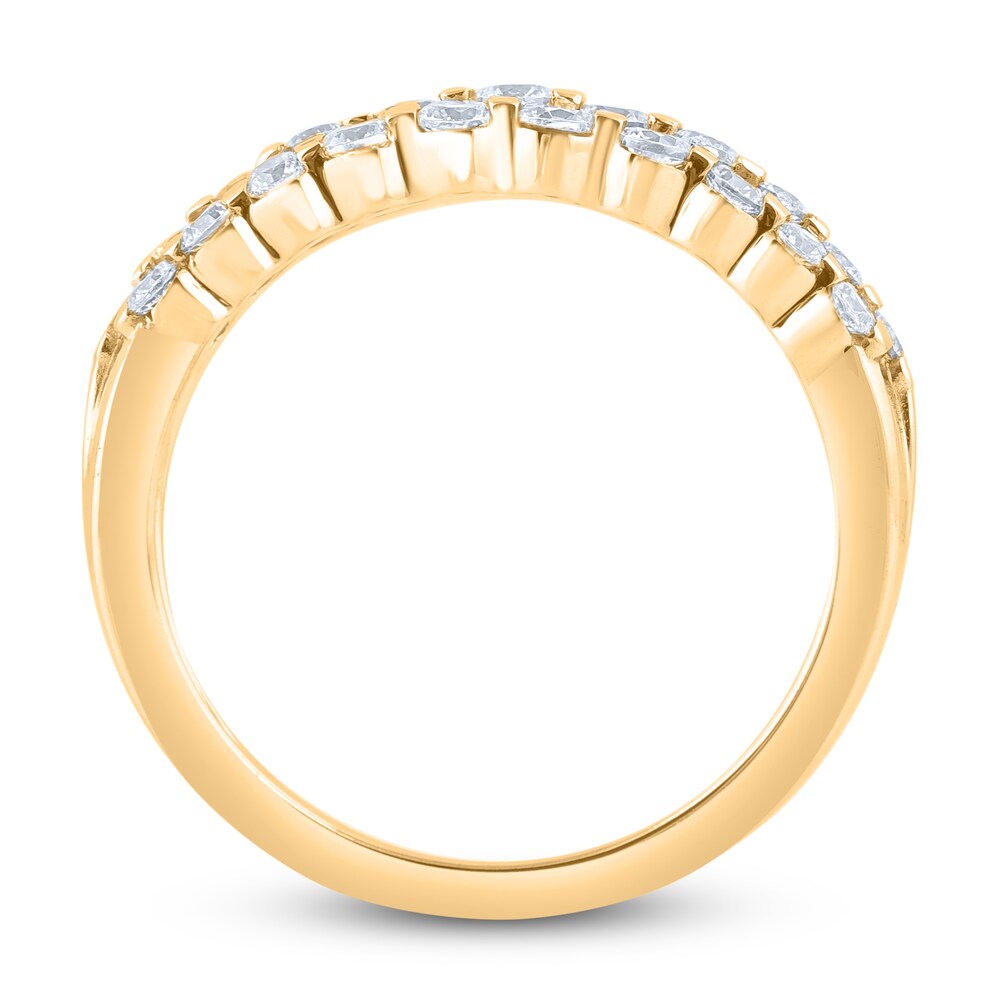 Diamond Bar Anniversary Band 1 ct tw Round 14K Yellow Gold Mm2Qam9b Diamond Bar Anniversary Band 1 ct tw Round 14K Yellow Gold Mm2Qam9b