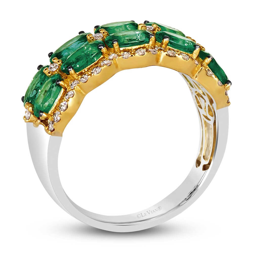 Le Vian Natural Emerald Ring 1/3 ct tw Diamonds Platinum/14K Two-Tone Gold MwhJoOFE Le Vian Natural Emerald Ring 1/3 ct tw Diamonds Platinum/14K Two-Tone Gold MwhJoOFE