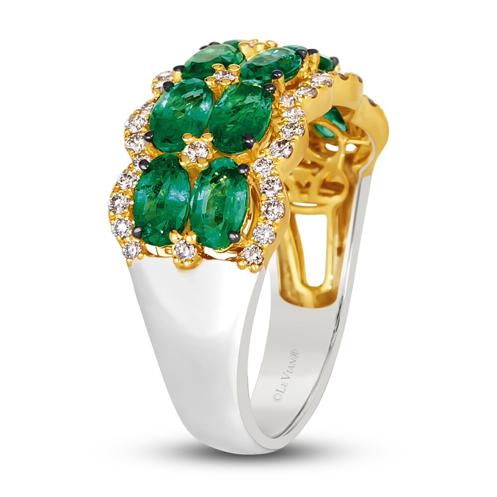Le Vian Natural Emerald Ring 1/3 ct tw Diamonds Platinum/14K Two-Tone Gold MwhJoOFE Le Vian Natural Emerald Ring 1/3 ct tw Diamonds Platinum/14K Two-Tone Gold MwhJoOFE