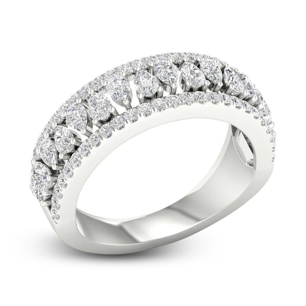Diamond Anniversary Band 1 ct tw Pear/Round 14K White Gold Mxr2OpAP Diamond Anniversary Band 1 ct tw Pear/Round 14K White Gold Mxr2OpAP