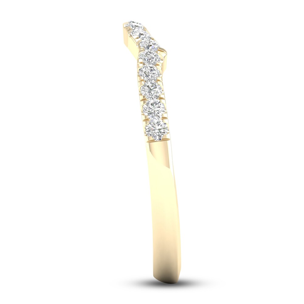 Diamond Contour Wedding Band 1/3 ct tw Round 14K Yellow Gold MyskFs0A Diamond Contour Wedding Band 1/3 ct tw Round 14K Yellow Gold MyskFs0A