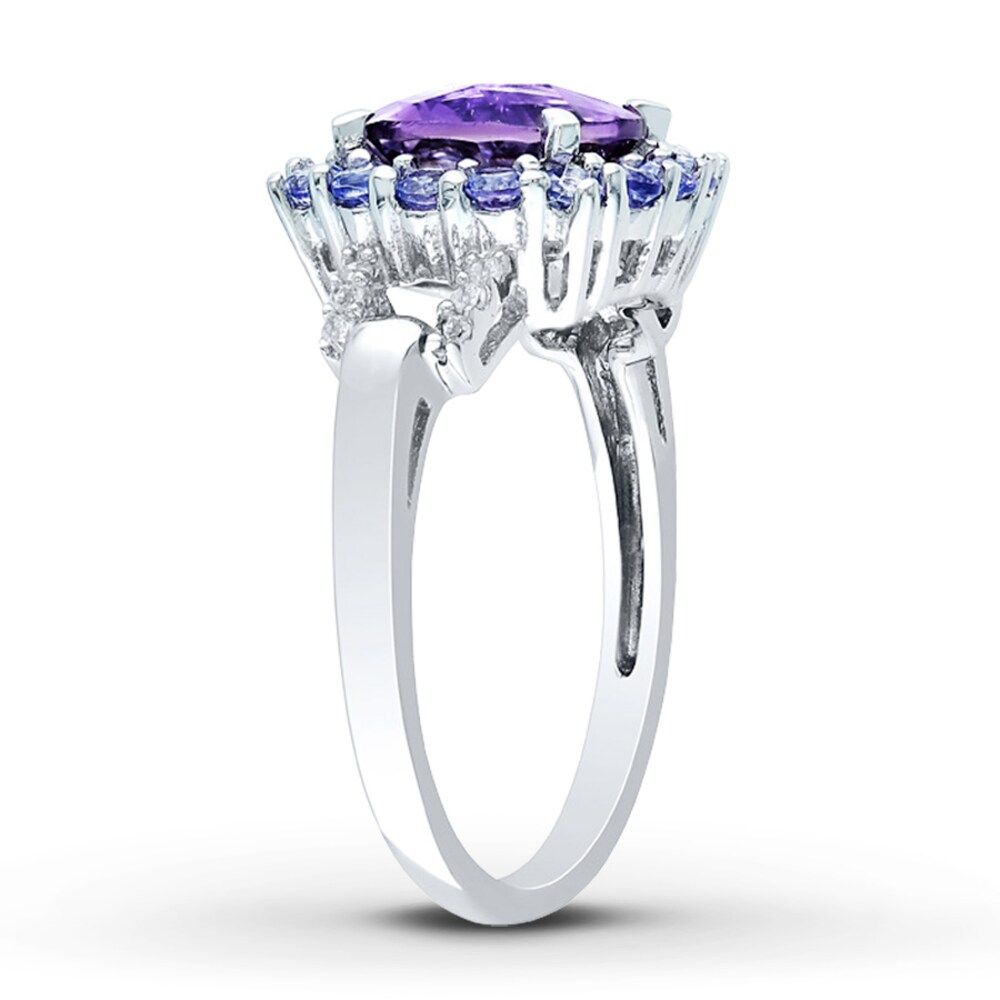Amethyst/Tanzanite Ring 1/20 ct tw Diamonds Sterling Silver N5oF3WFK Amethyst/Tanzanite Ring 1/20 ct tw Diamonds Sterling Silver N5oF3WFK