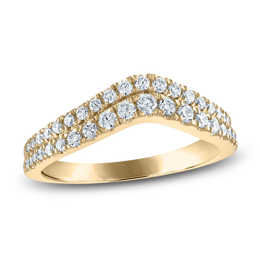 Diamond Contour Anniversary Band 1/2 ct tw Round 14K Yellow Gold NDVu6SQ7 Diamond Contour Anniversary Band 1/2 ct tw Round 14K Yellow Gold NDVu6SQ7