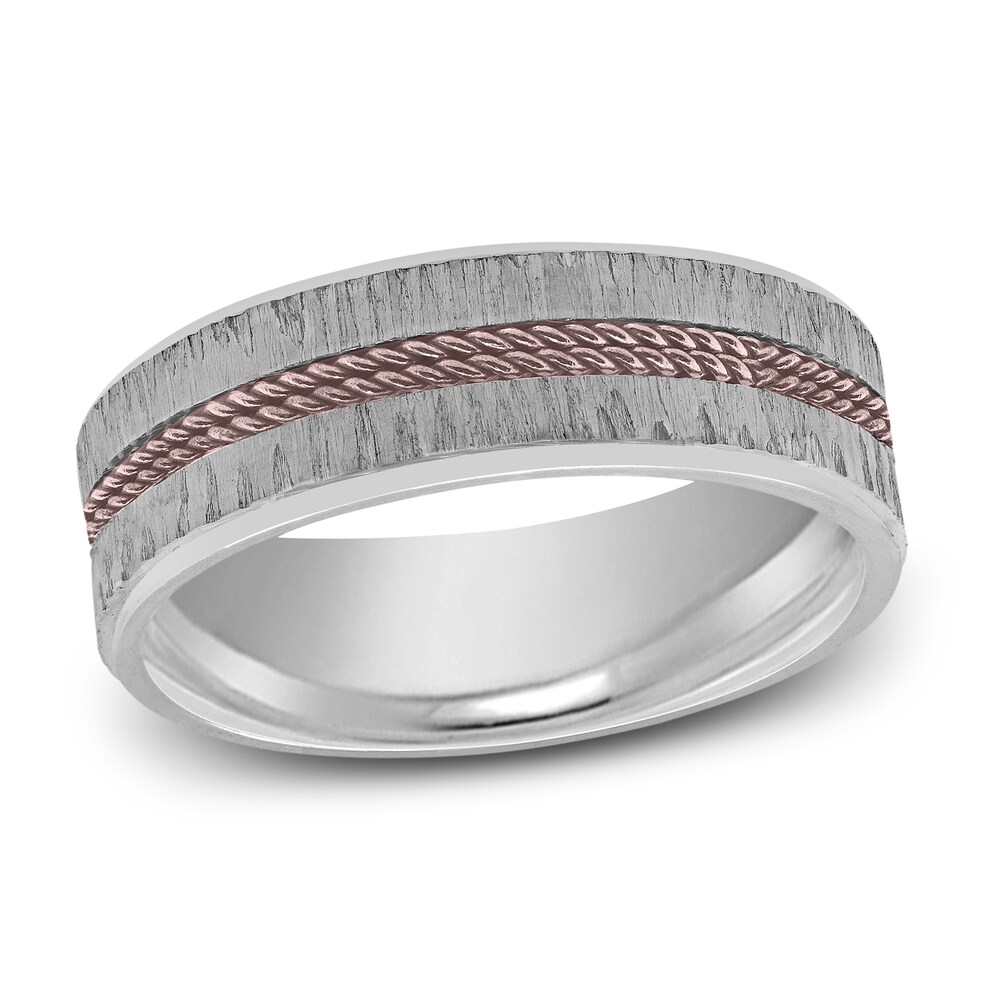 Braided Ring 14K Two-Tone Gold 7mm NKa4nrz0 Braided Ring 14K Two-Tone Gold 7mm NKa4nrz0