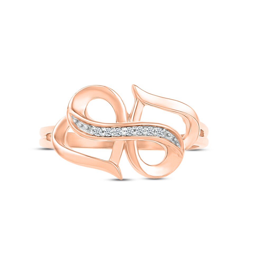 Heart/Infinity Ring Diamond Accents 10K Rose Gold NQcTNxDQ Heart/Infinity Ring Diamond Accents 10K Rose Gold NQcTNxDQ