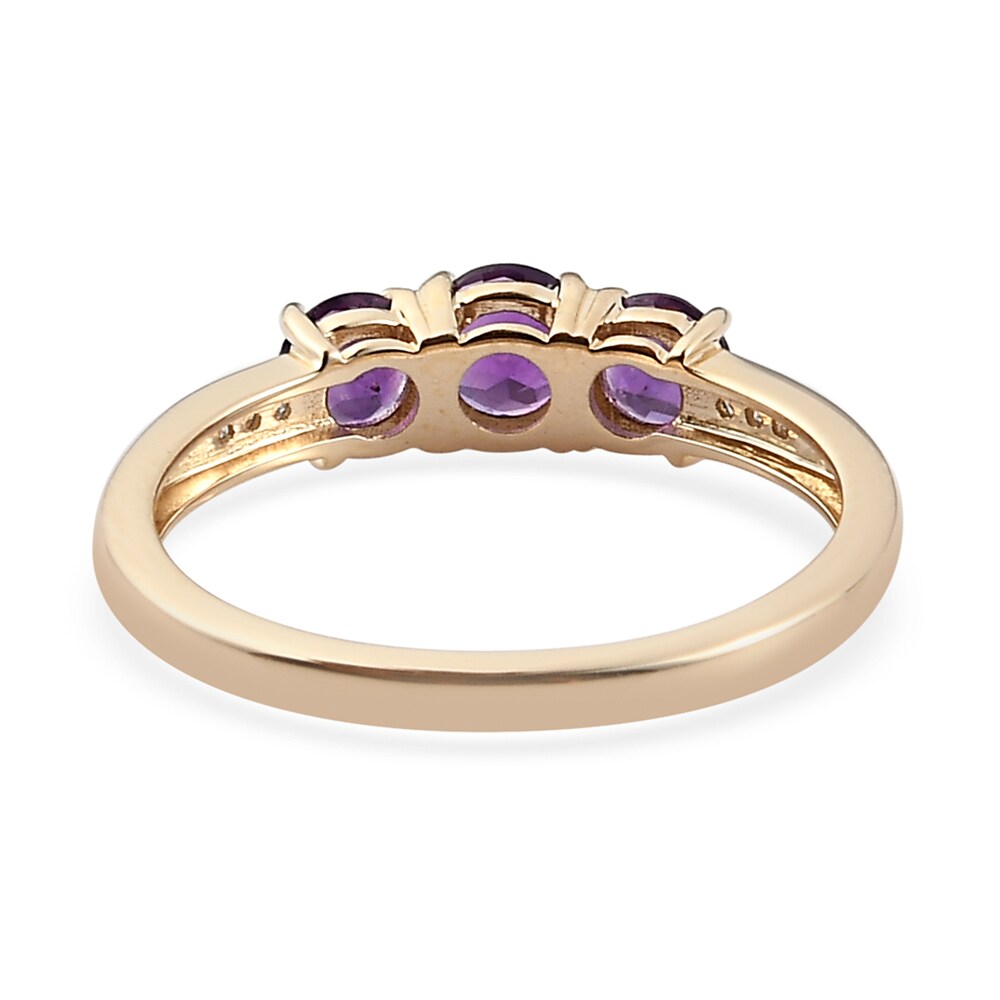 Natural Amethyst Anniversary Ring Diamond Accent 14K Yellow Gold NTHvZS1b Natural Amethyst Anniversary Ring Diamond Accent 14K Yellow Gold NTHvZS1b