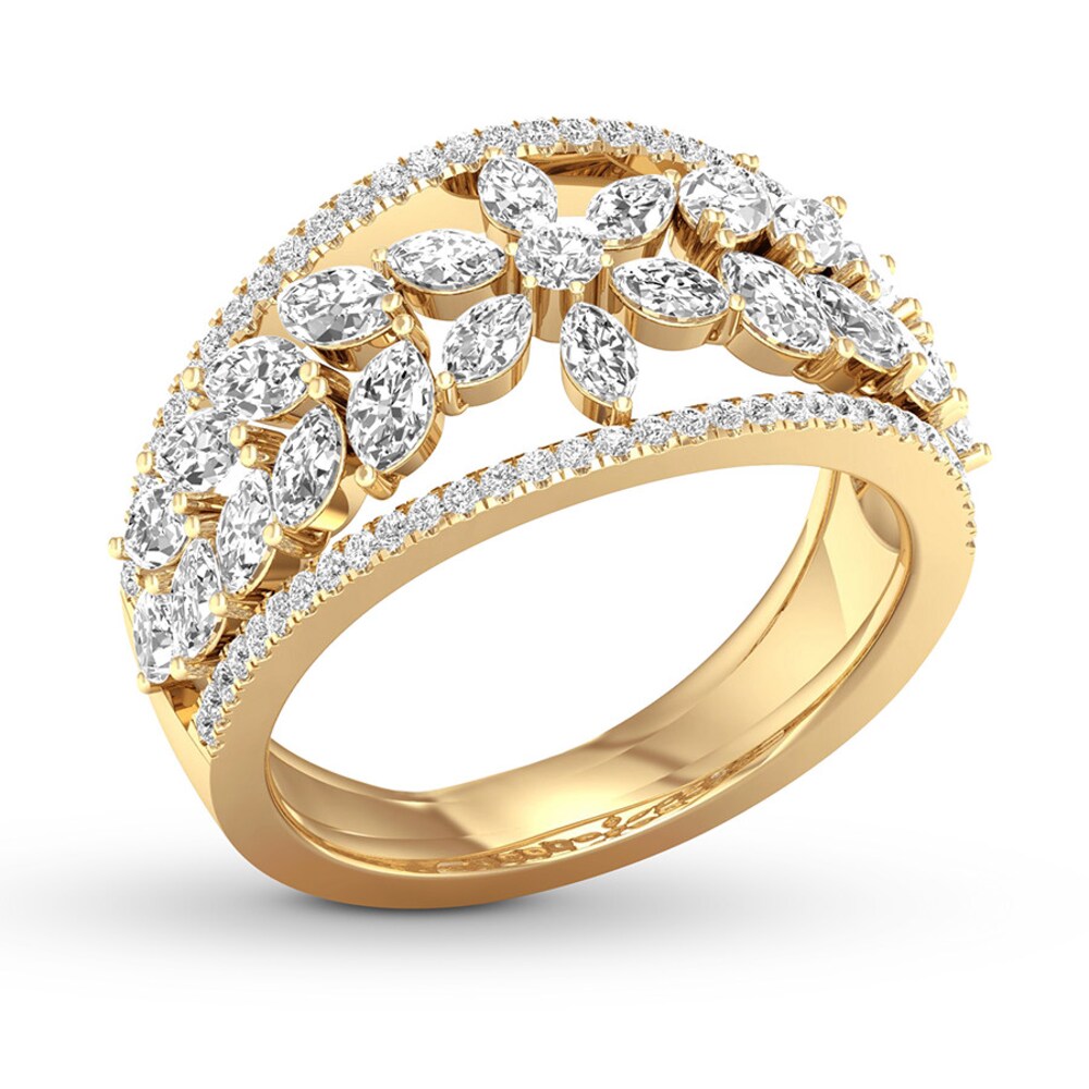Diamond Ring 1-1/4 ct tw Marquise/Round 14K Yellow Gold Nd4w0aqX Diamond Ring 1-1/4 ct tw Marquise/Round 14K Yellow Gold Nd4w0aqX