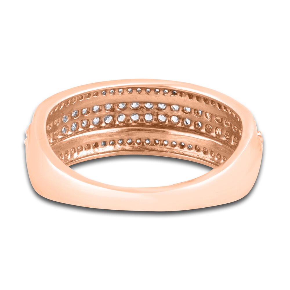 Diamond Multi-Row Anniversary Band 1/2 ct tw Round 14K Rose Gold Nfs6uVDO Diamond Multi-Row Anniversary Band 1/2 ct tw Round 14K Rose Gold Nfs6uVDO