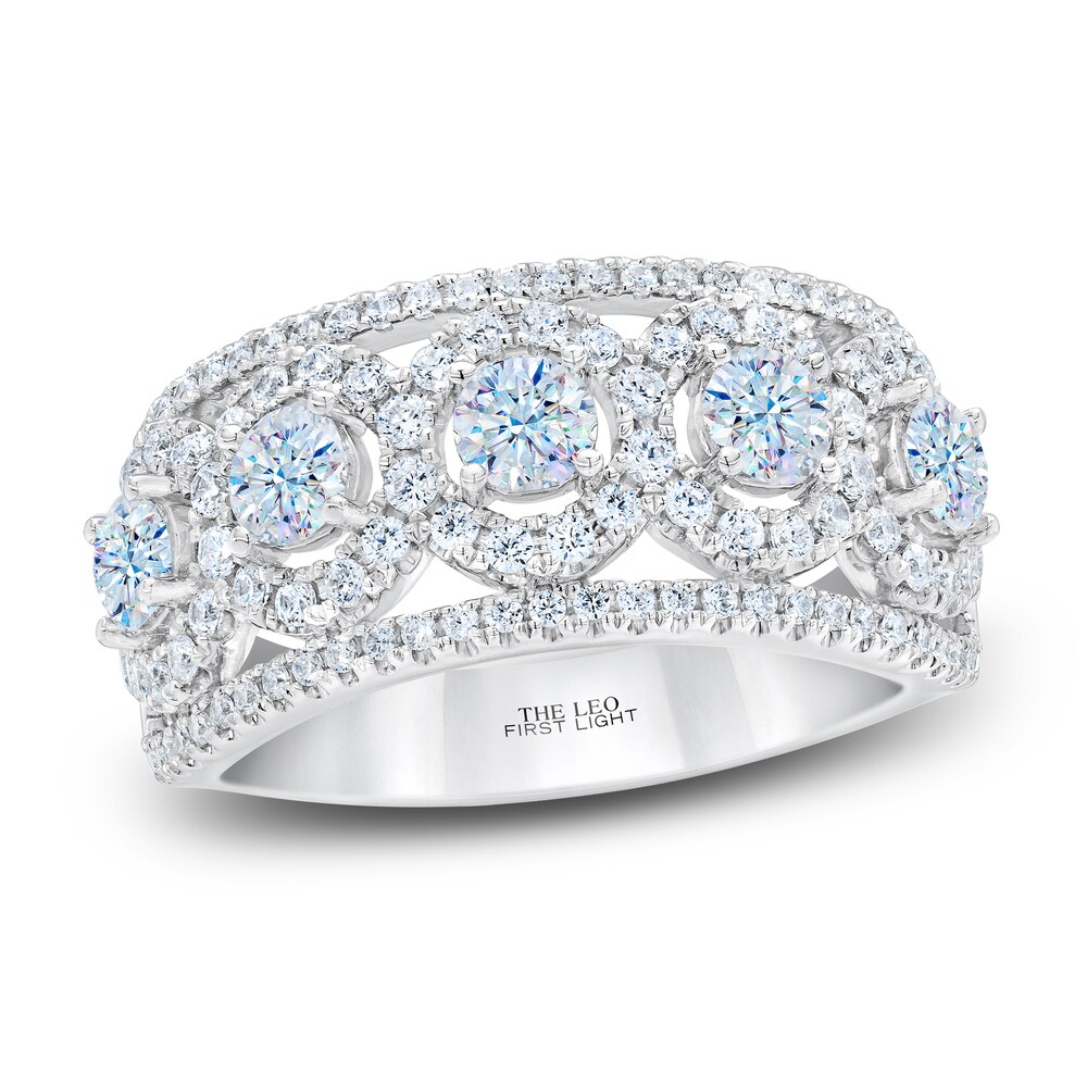 THE LEO First Light Diamond Anniversary Band 1-1/2 ct tw Round 14K White Gold NpkgHfbn THE LEO First Light Diamond Anniversary Band 1-1/2 ct tw Round 14K White Gold NpkgHfbn