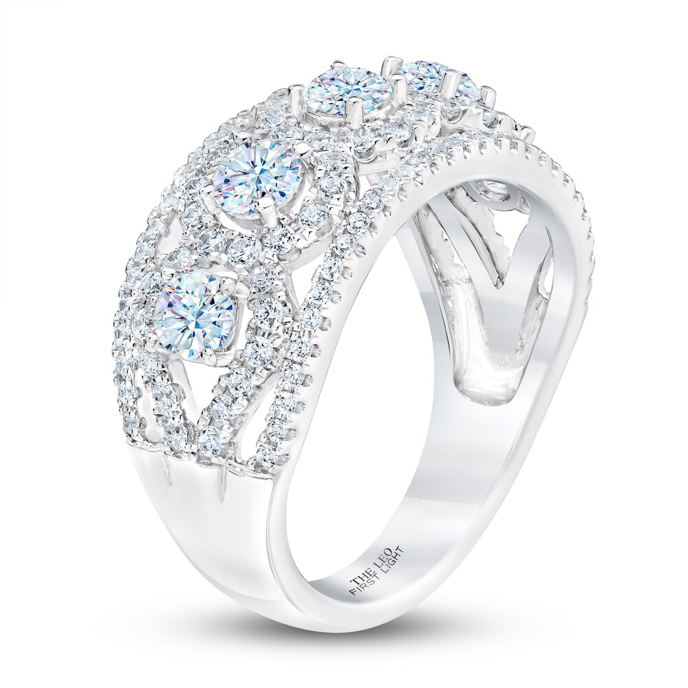 THE LEO First Light Diamond Anniversary Band 1-1/2 ct tw Round 14K White Gold NpkgHfbn THE LEO First Light Diamond Anniversary Band 1-1/2 ct tw Round 14K White Gold NpkgHfbn