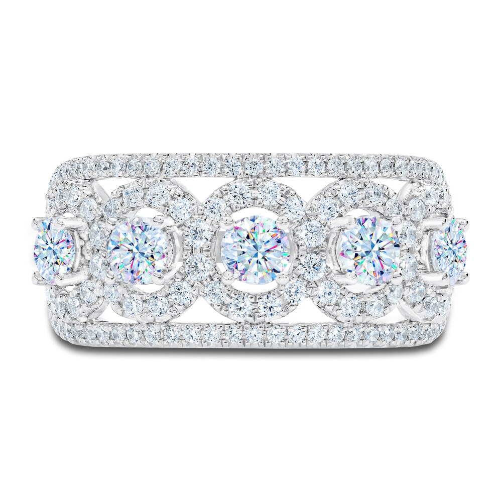 THE LEO First Light Diamond Anniversary Band 1-1/2 ct tw Round 14K White Gold NpkgHfbn THE LEO First Light Diamond Anniversary Band 1-1/2 ct tw Round 14K White Gold NpkgHfbn