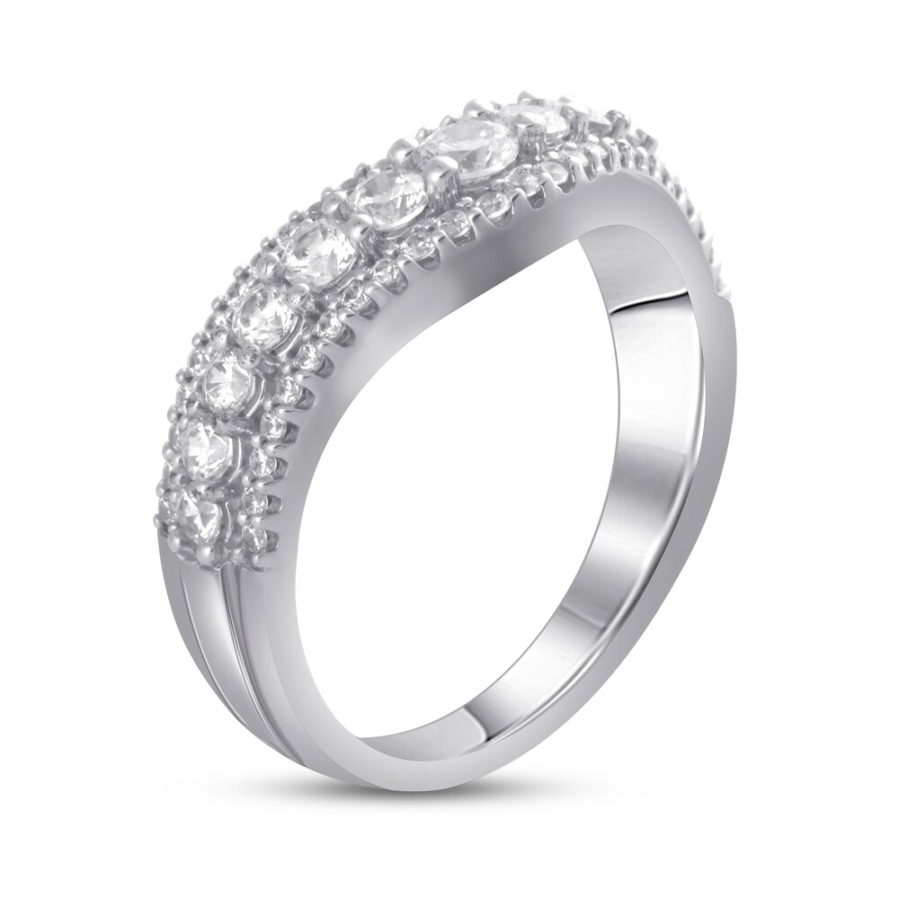 Diamond Contour Ring 1/3 ct tw Round 14K White Gold O4L1MD52