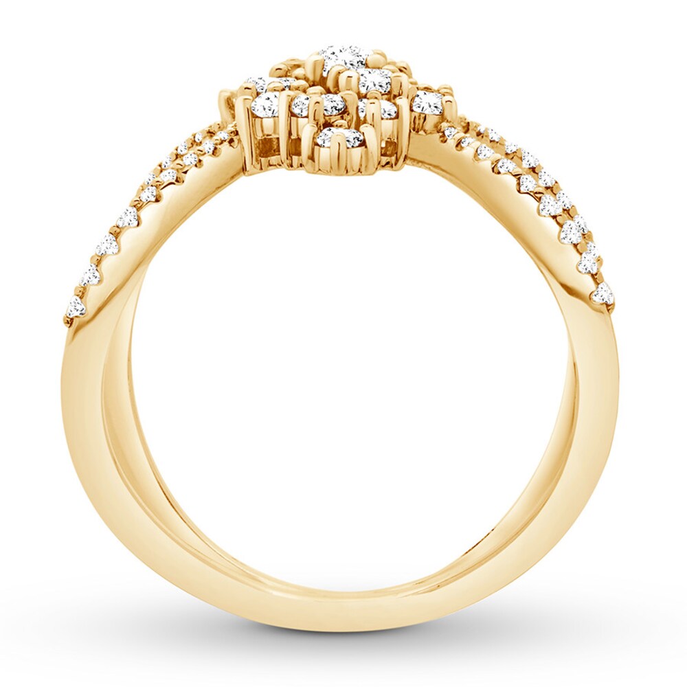 Scattered Diamond Ring 1 carat tw 14K Yellow Gold OLe6agO9 Scattered Diamond Ring 1 carat tw 14K Yellow Gold OLe6agO9