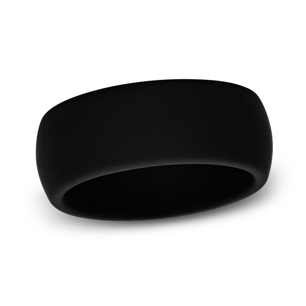 Black Silicone Wedding Band 8mm Ob0nWg0I