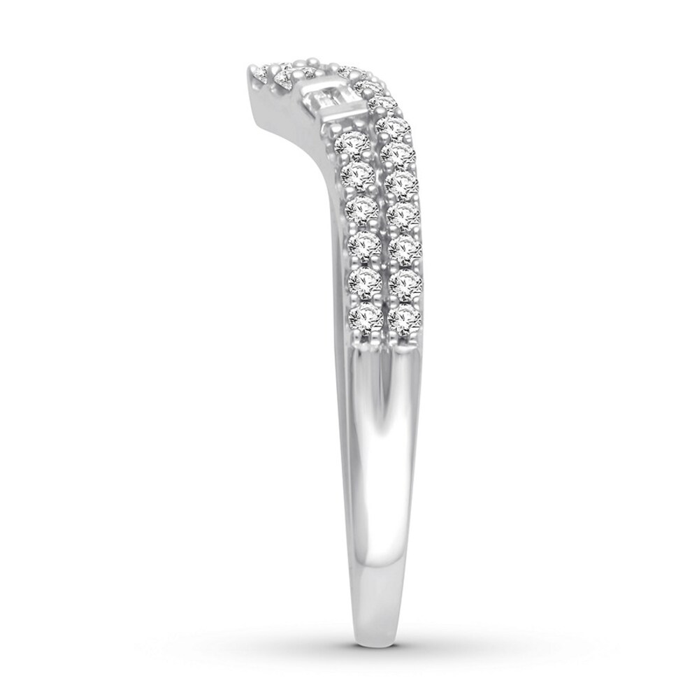 Diamond Anniversary Band 3/8 ct tw Round/Baguette 14K White Gold ObIIq2DC Diamond Anniversary Band 3/8 ct tw Round/Baguette 14K White Gold ObIIq2DC