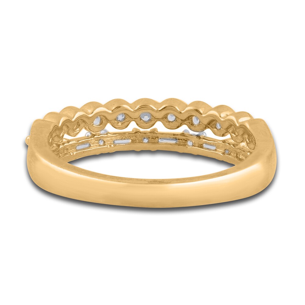 Diamond Double Row Wedding Band 1/2 ct tw Round 14K Yellow Gold OiCtTwCN Diamond Double Row Wedding Band 1/2 ct tw Round 14K Yellow Gold OiCtTwCN