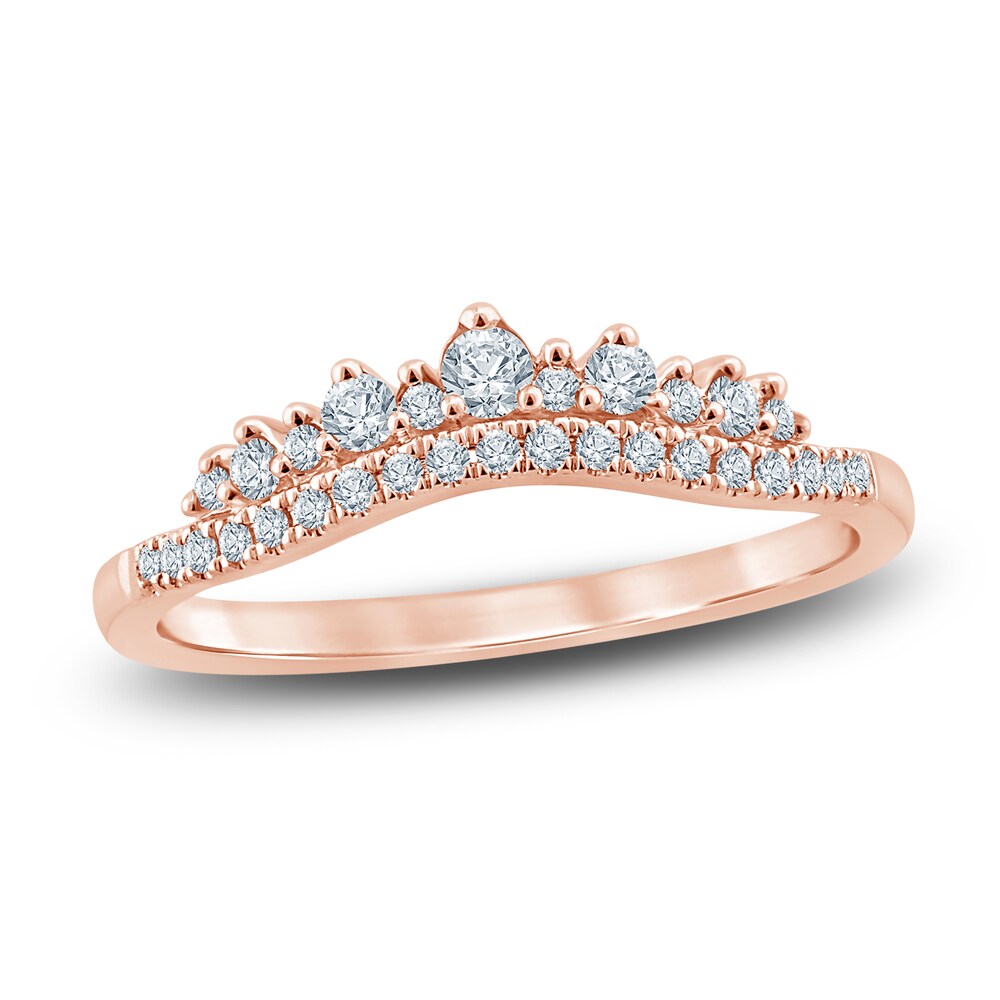 Diamond Contour Wedding Band 1/4 ct tw Round 14K Rose Gold OkXpdw0M Diamond Contour Wedding Band 1/4 ct tw Round 14K Rose Gold OkXpdw0M