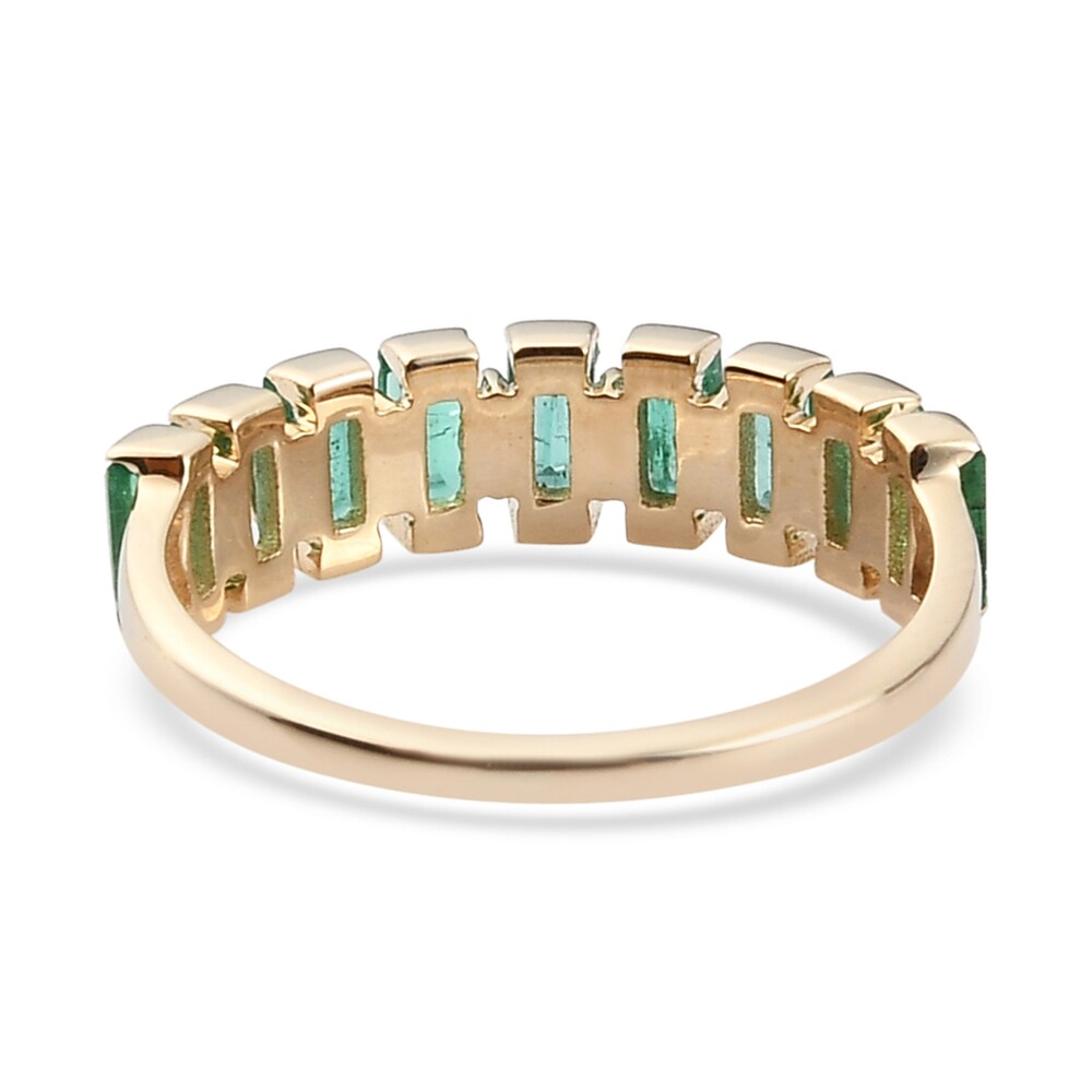 Natural Emerald Anniversary Ring 14K Yellow Gold OnW7cRok Natural Emerald Anniversary Ring 14K Yellow Gold OnW7cRok