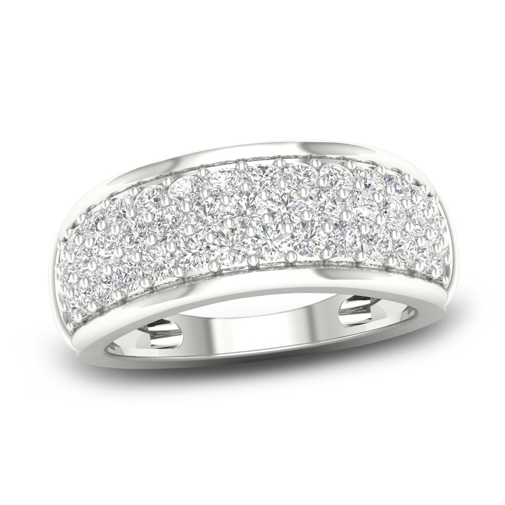 Diamond Pave Anniversary Band 1 ct tw Round 14K White Gold OnkqJWnF Diamond Pave Anniversary Band 1 ct tw Round 14K White Gold OnkqJWnF