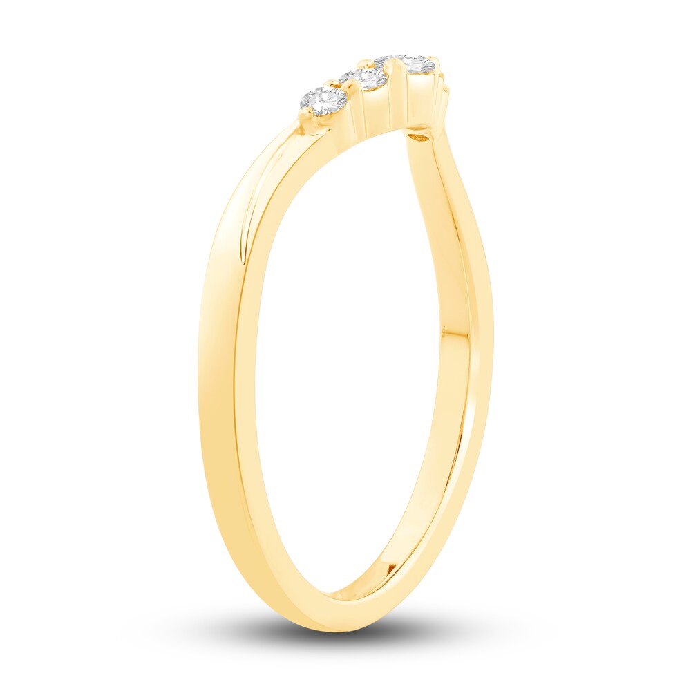 Diamond Anniversary Ring 1/6 ct tw Round 14K Yellow Gold OvbrFOr1 Diamond Anniversary Ring 1/6 ct tw Round 14K Yellow Gold OvbrFOr1