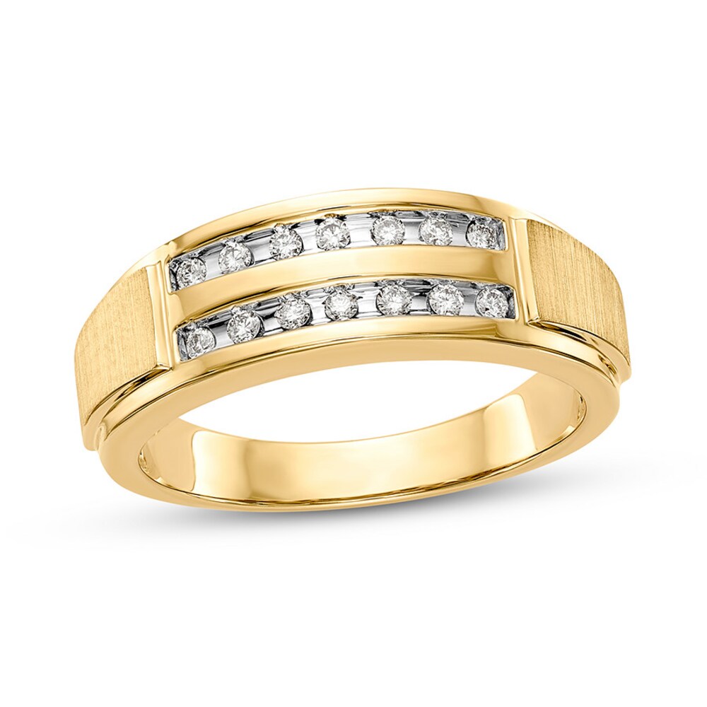 Men's Diamond Ring 1/5 ct tw Round 10K Yellow Gold OwZbEX4j Men's Diamond Ring 1/5 ct tw Round 10K Yellow Gold OwZbEX4j