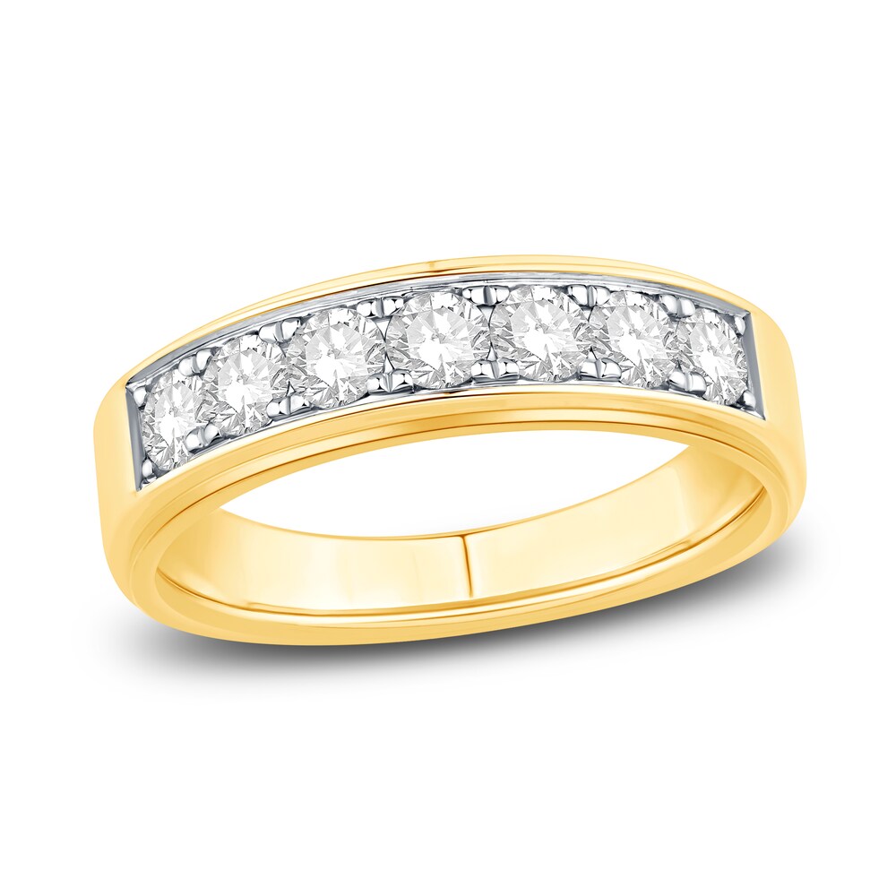 Men's Diamond Wedding Band 1 ct tw Round 14K Yellow Gold PF3iYSqL Men's Diamond Wedding Band 1 ct tw Round 14K Yellow Gold PF3iYSqL