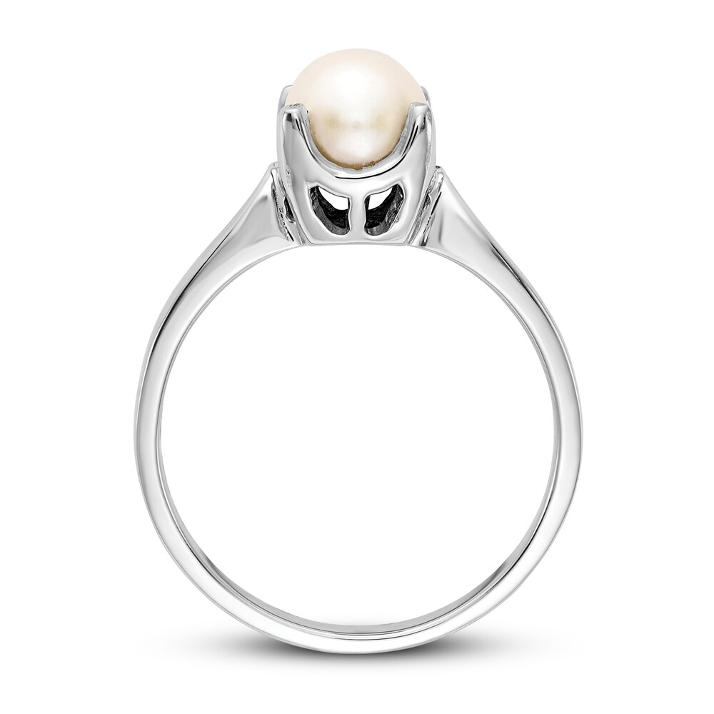 Cultured Freshwater Pearl Ring 14K White Gold PKhyxIt2 Cultured Freshwater Pearl Ring 14K White Gold PKhyxIt2