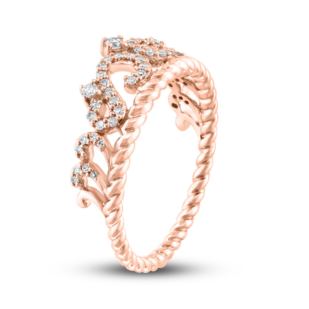 Diamond Crown Ring 1/4 ct tw Round 14K Rose Gold PSlb9tDx Diamond Crown Ring 1/4 ct tw Round 14K Rose Gold PSlb9tDx