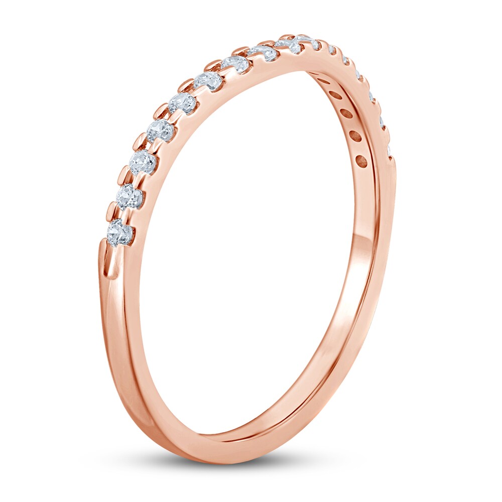 Diamond Anniversary Ring 1/6 ct tw Round 14K Rose Gold PUyqeVd1 Diamond Anniversary Ring 1/6 ct tw Round 14K Rose Gold PUyqeVd1