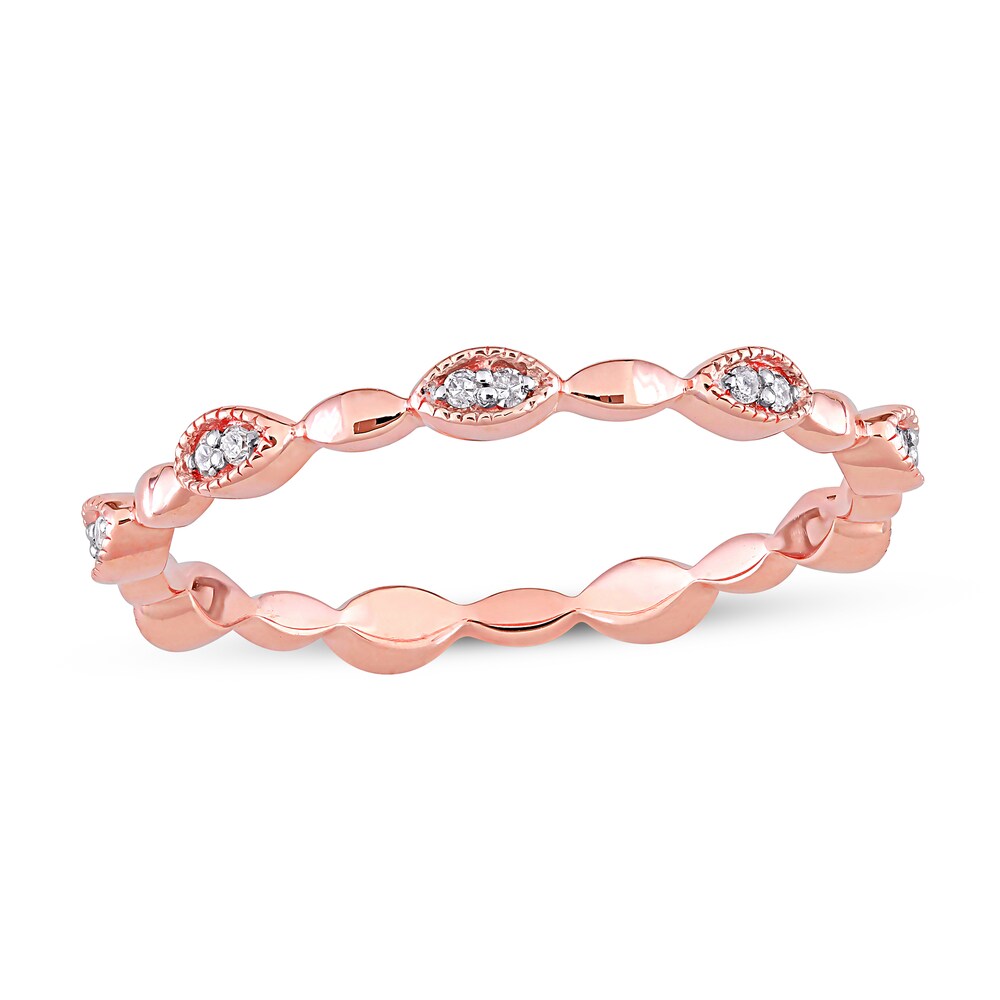 Diamond Ring 1/10 ct tw Round 10K Rose Gold PWGUZDvm