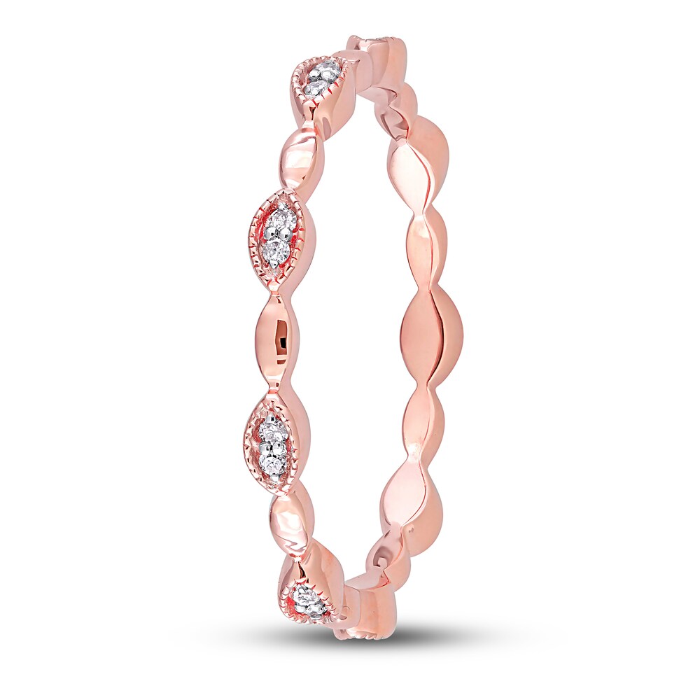 Diamond Ring 1/10 ct tw Round 10K Rose Gold PWGUZDvm Diamond Ring 1/10 ct tw Round 10K Rose Gold PWGUZDvm