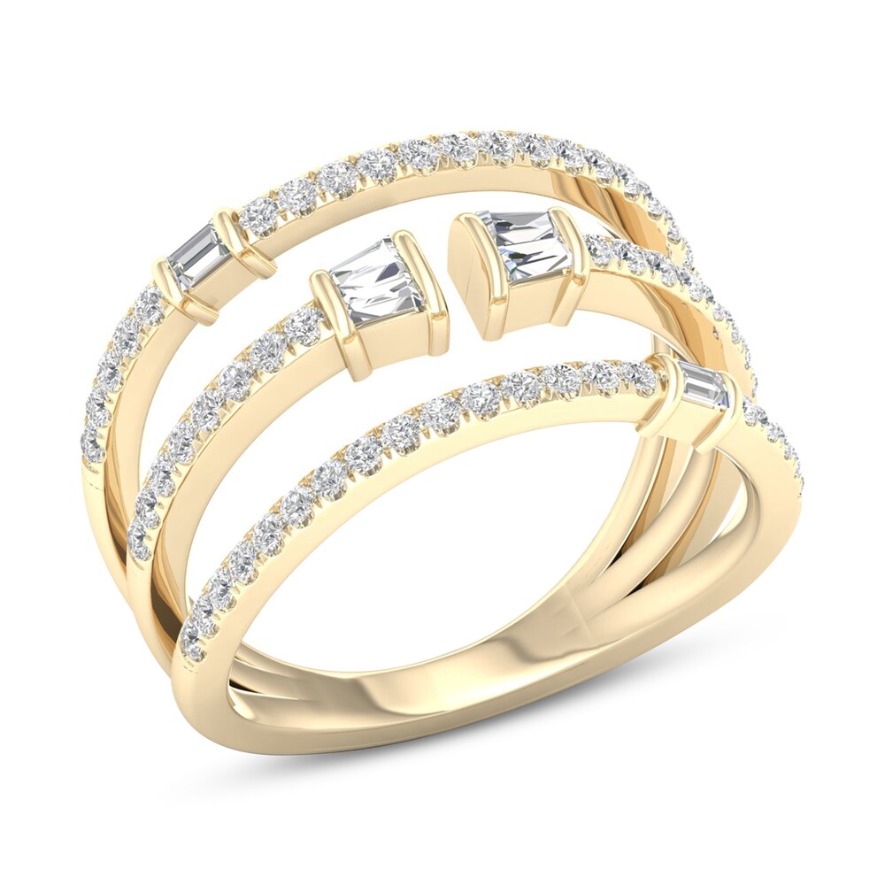 Diamond Ring 1/2 ct tw Round 10K Yellow Gold Plat9cwK