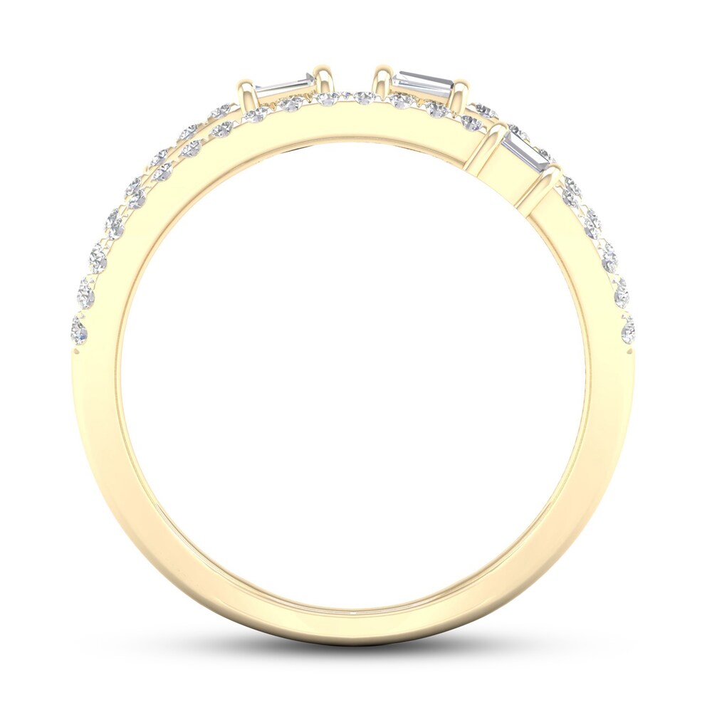 Diamond Ring 1/2 ct tw Round 10K Yellow Gold Plat9cwK
