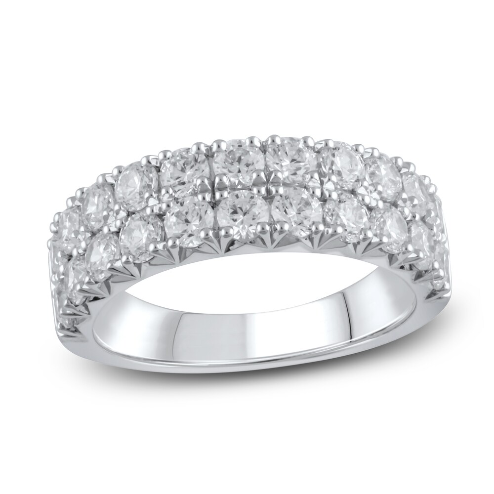Lab-Created Diamond Anniversary Band 2 ct tw Round 14K White Gold PohLbGUP Lab-Created Diamond Anniversary Band 2 ct tw Round 14K White Gold PohLbGUP