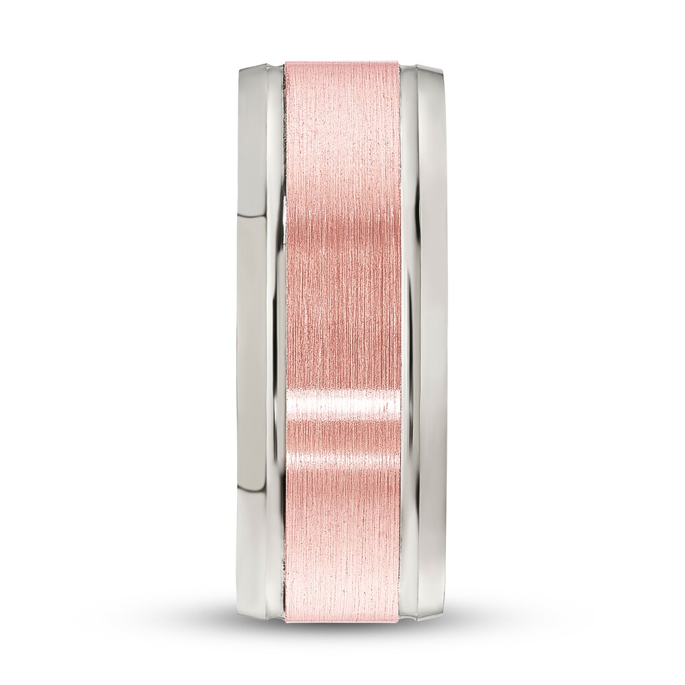 Men\'s Wedding Band 10K Two-Tone Gold 8mm Q354QD98