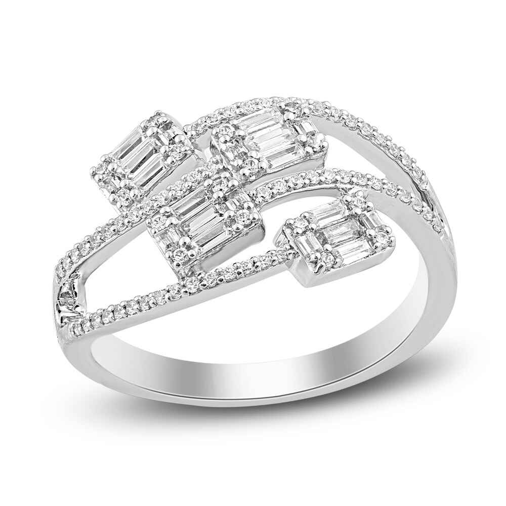 Diamond Ring 1/2 ct tw Round 14K White Gold/Rhodium QEAJeWS1 Diamond Ring 1/2 ct tw Round 14K White Gold/Rhodium QEAJeWS1