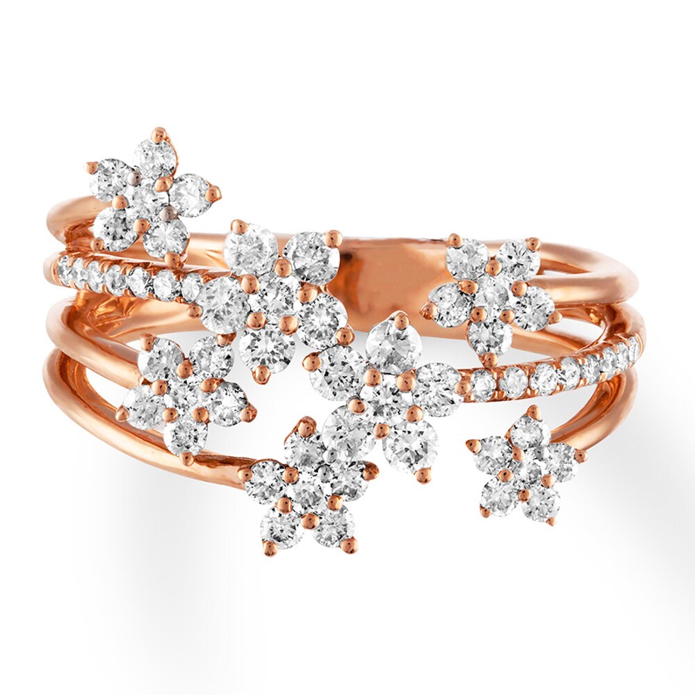 Diamond Star Ring 3/4 ct tw Round 14K Rose Gold QEqpVqcN Diamond Star Ring 3/4 ct tw Round 14K Rose Gold QEqpVqcN