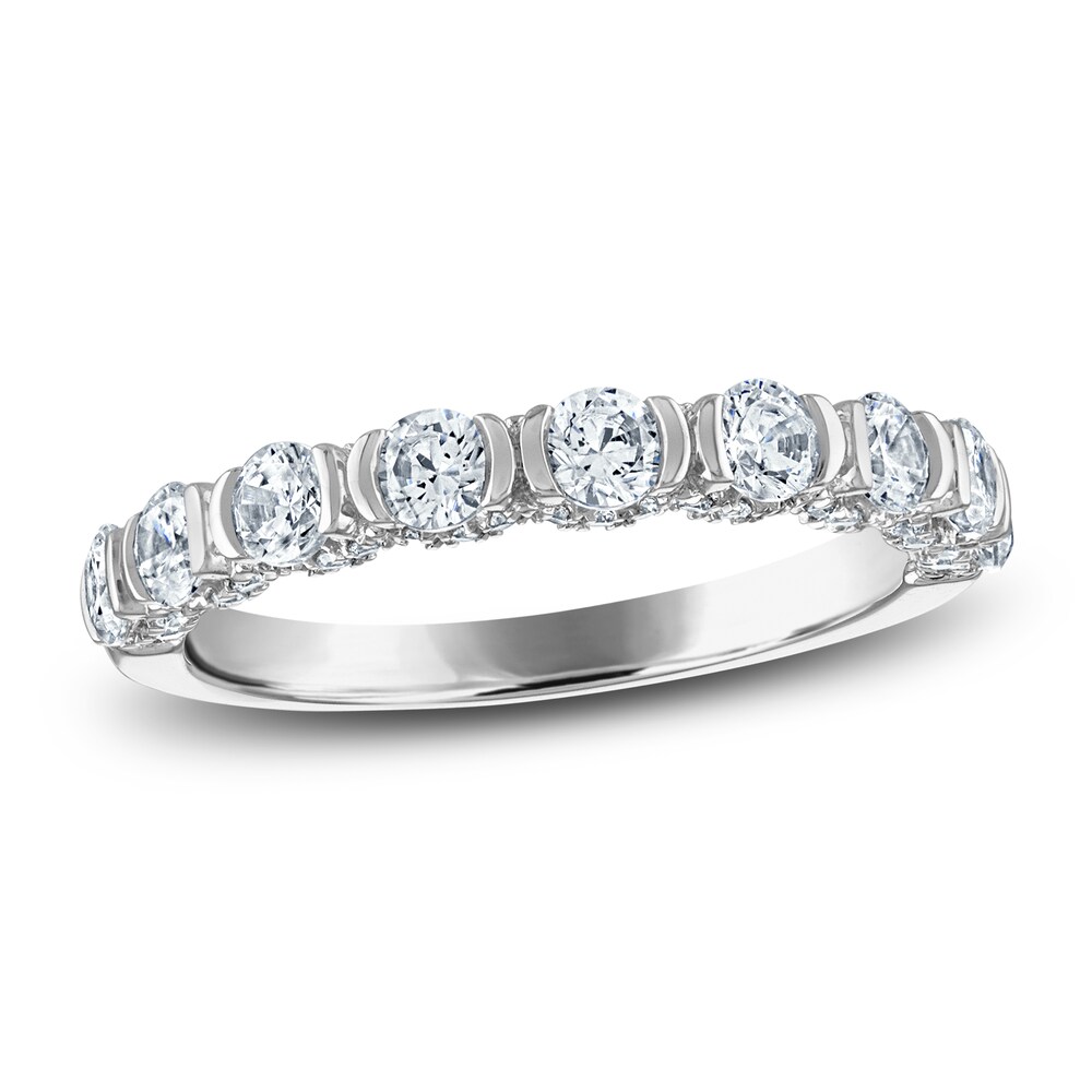 Diamond Anniversary Ring 1 ct tw Round 14K White Gold QJNQWH20 Diamond Anniversary Ring 1 ct tw Round 14K White Gold QJNQWH20