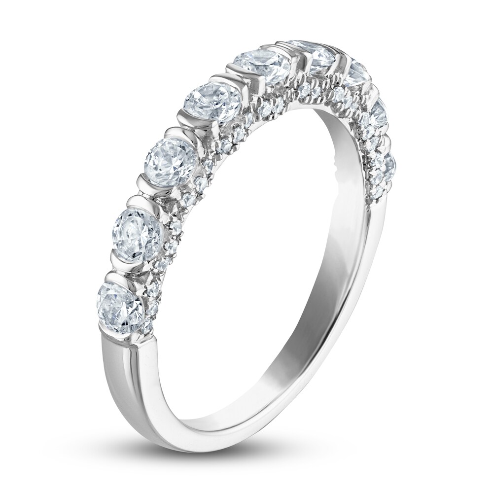 Diamond Anniversary Ring 1 ct tw Round 14K White Gold QJNQWH20 Diamond Anniversary Ring 1 ct tw Round 14K White Gold QJNQWH20