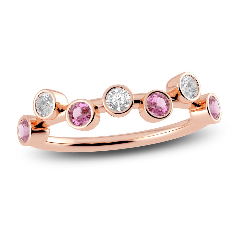 Juliette Maison Natural White Sapphire & Natural Pink Tourmaline Ring 10K Rose Gold QJvI5TEp Juliette Maison Natural White Sapphire & Natural Pink Tourmaline Ring 10K Rose Gold QJvI5TEp