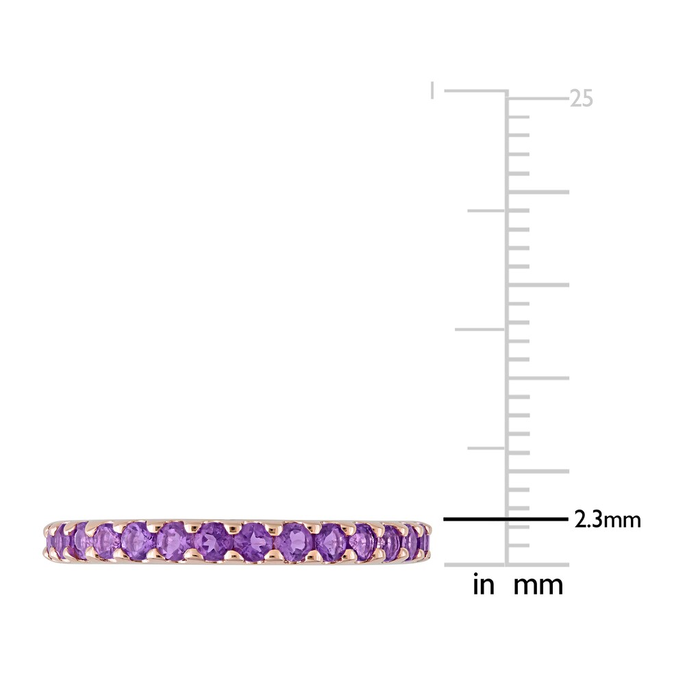 Natural Amethyst Eternity Ring 10K Rose Gold QXeFp41F Natural Amethyst Eternity Ring 10K Rose Gold QXeFp41F