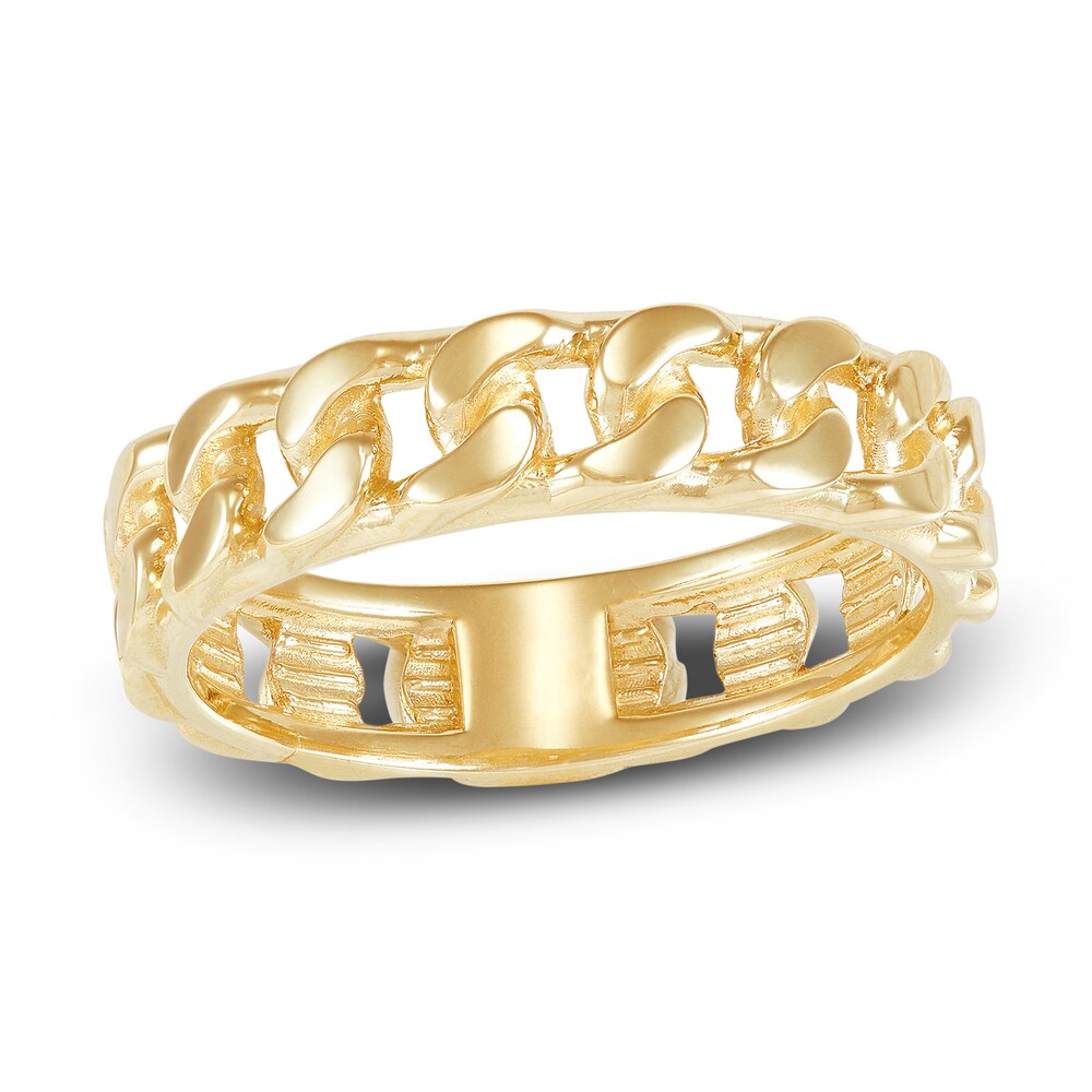 Italia D'Oro Men's Curb Ring 14K Yellow Gold QYLQVQkW Italia D'Oro Men's Curb Ring 14K Yellow Gold QYLQVQkW