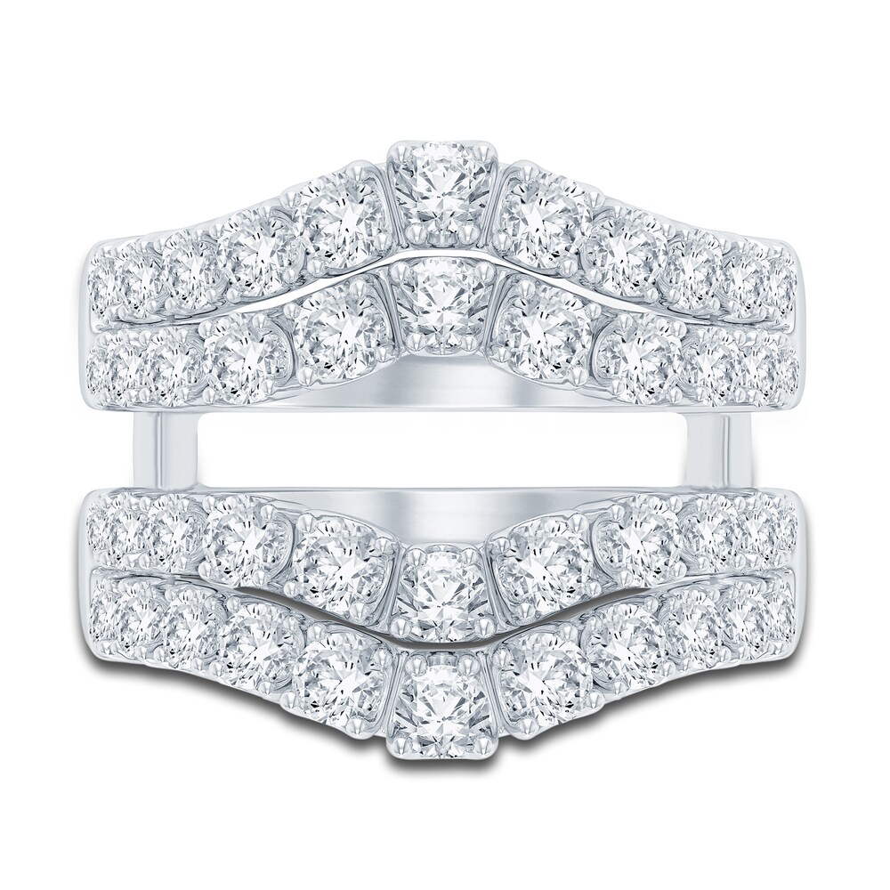 Diamond Double Row Enhancer Band 2 ct tw Round 14K White Gold Qb8QVNr5 Diamond Double Row Enhancer Band 2 ct tw Round 14K White Gold Qb8QVNr5