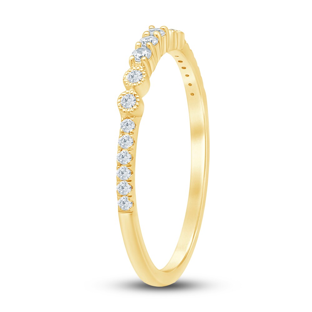 Diamond Stackable Ring 1/6 ct tw Round 14K Yellow Gold QbI6EsdK