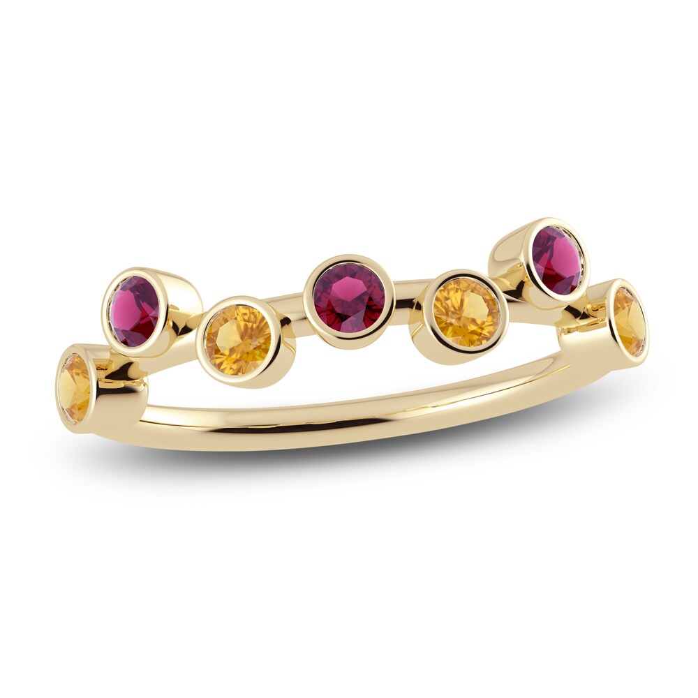 Juliette Maison Natural Citrine & Rhodolite Natural Garnet Ring 10K Yellow Gold Qeer06vn Juliette Maison Natural Citrine & Rhodolite Natural Garnet Ring 10K Yellow Gold Qeer06vn