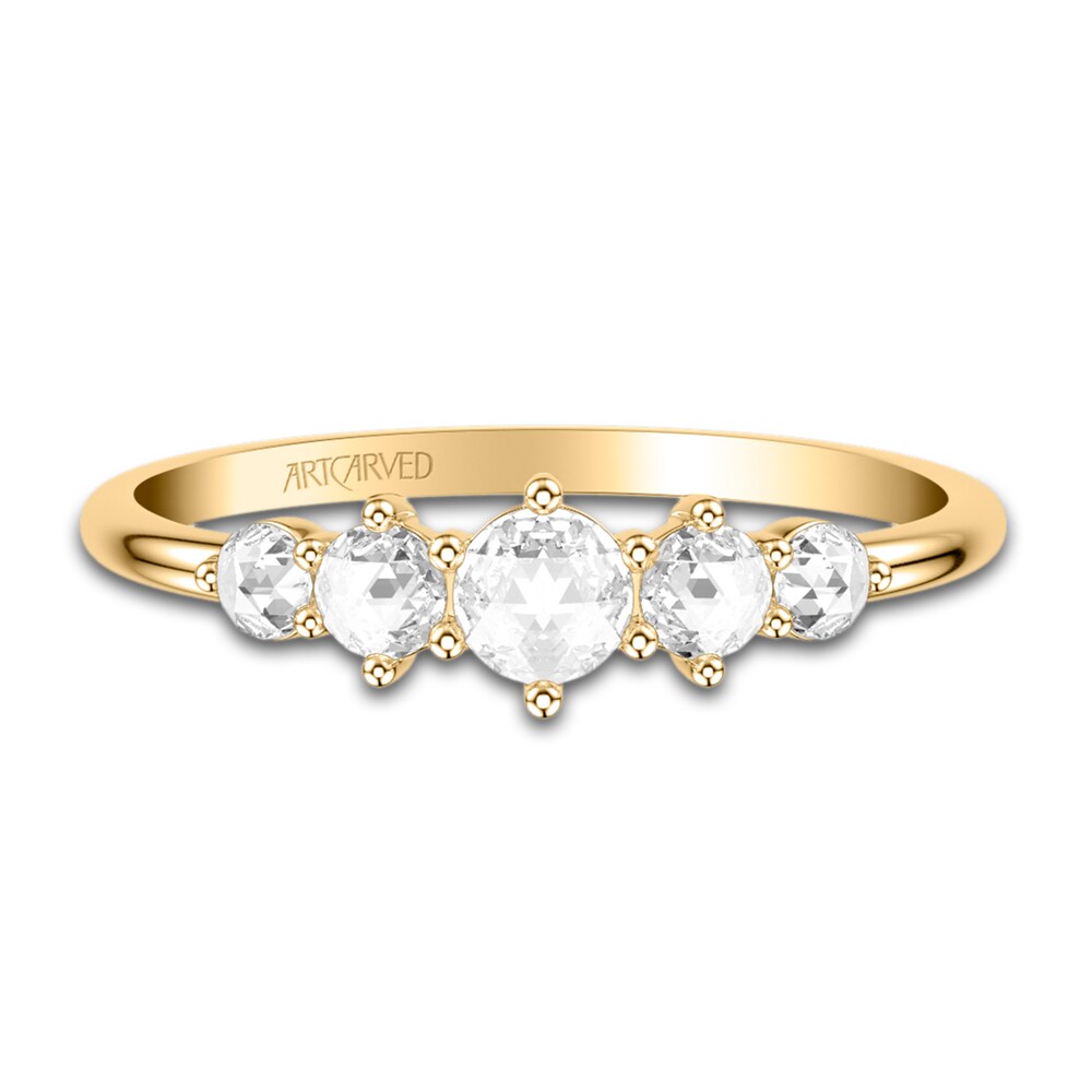 ArtCarved Rose-Cut Diamond Anniversary Band 3/8 ct tw 14K Yellow Gold QgltX6PT