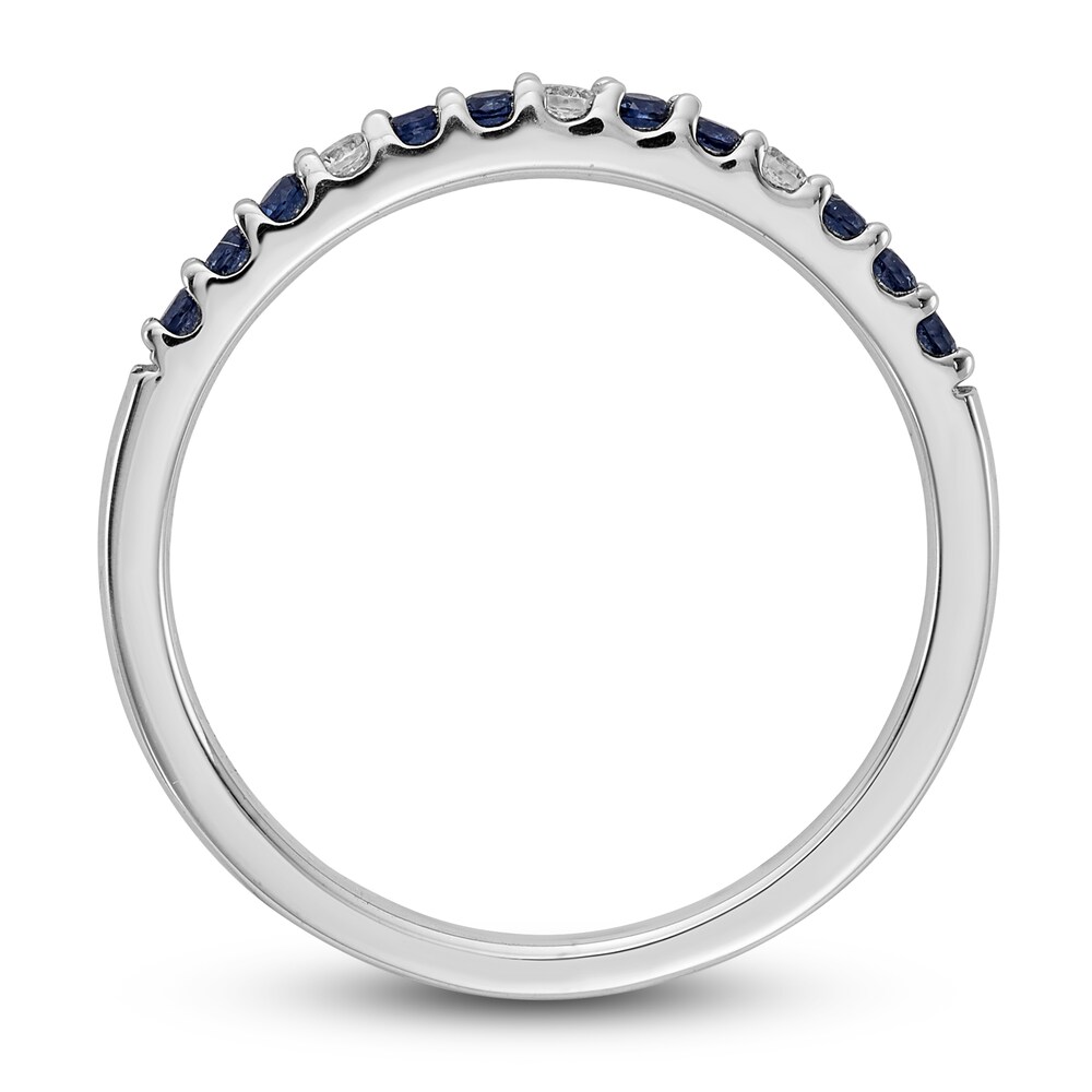 Natural Blue Sapphire Ring 1/20 ct tw Diamonds 14K White Gold QkONQot5 Natural Blue Sapphire Ring 1/20 ct tw Diamonds 14K White Gold QkONQot5